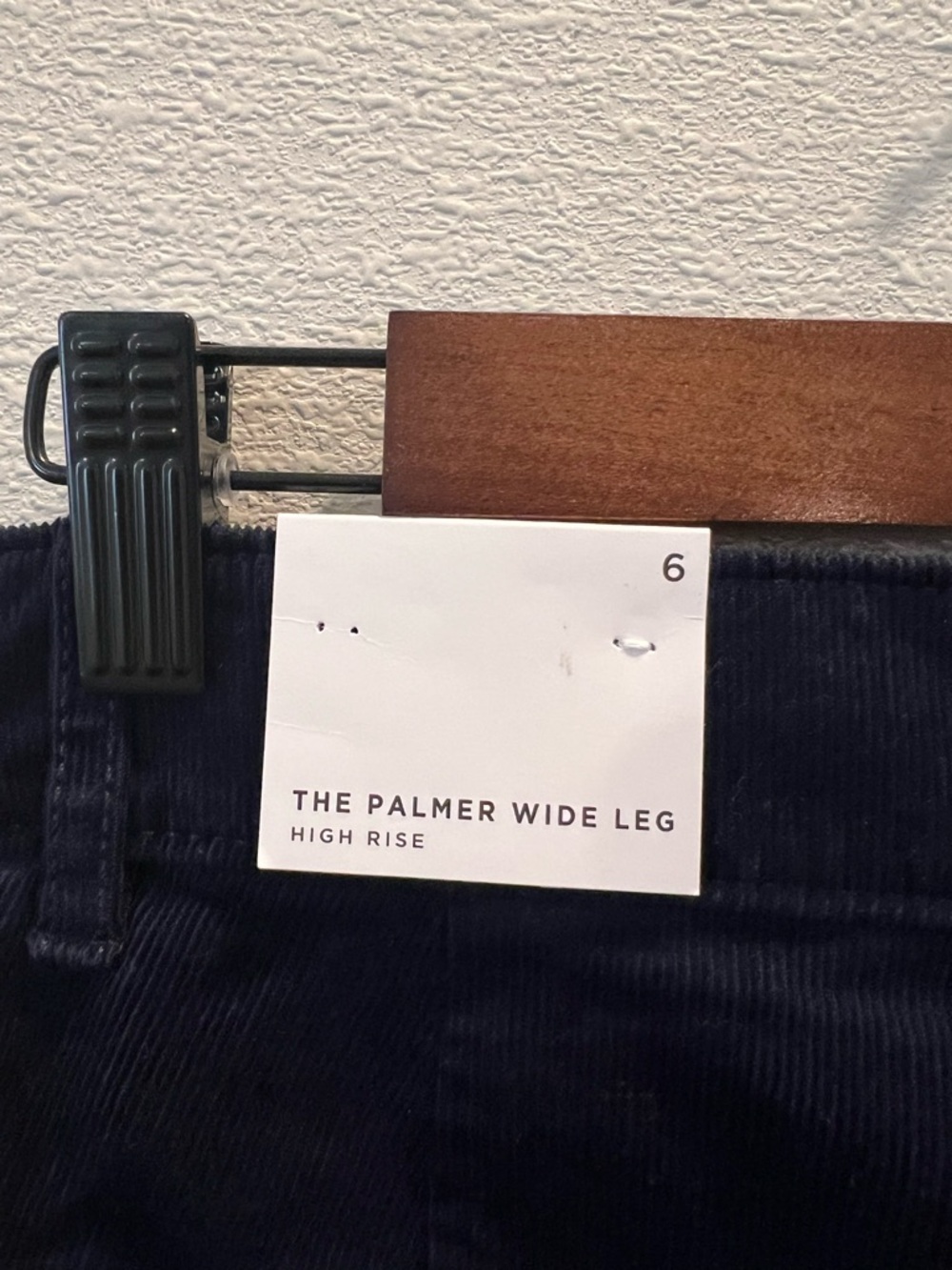 LOFT The Palmer Wide Leg High Rise Corduroy Pants in Navy - Picture 7 of 7
